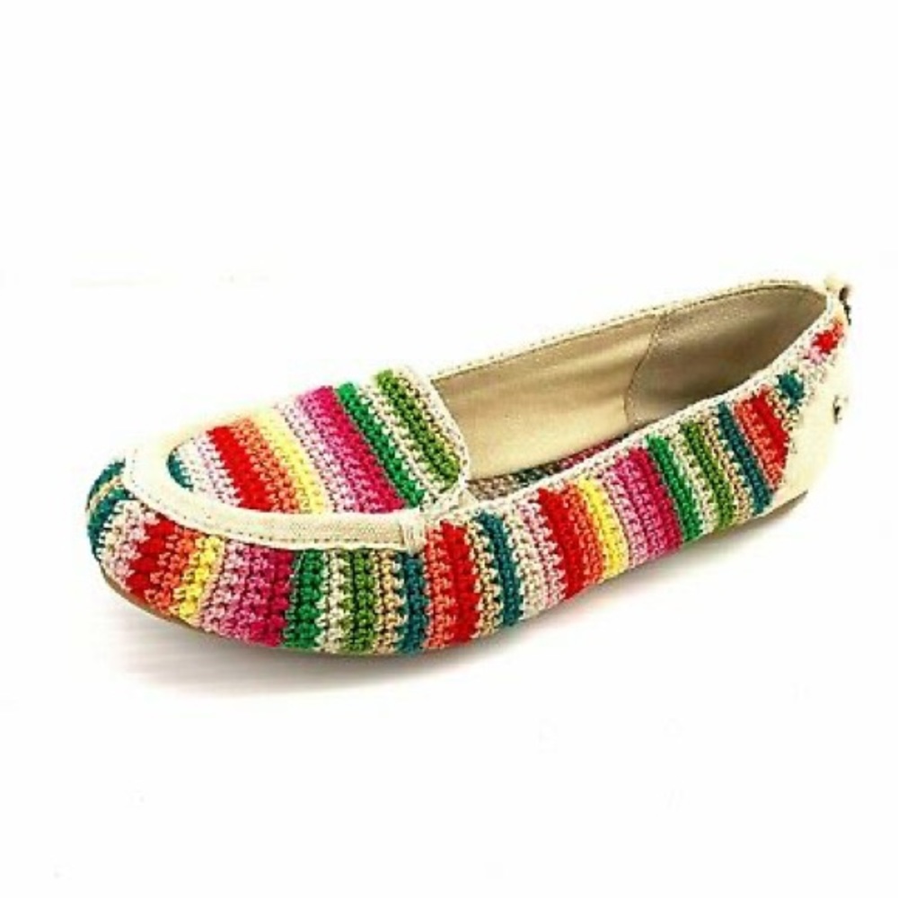 The Sak Crochet Multi-Color Slip-on Flats Loafers New Moccasin Shoes Size 8